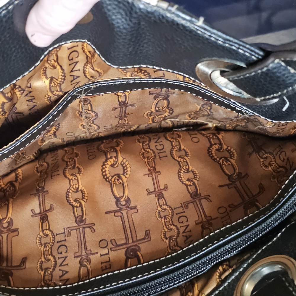 Tignanello Black and Cream Two-Toned Purse - Picture 9 of 15